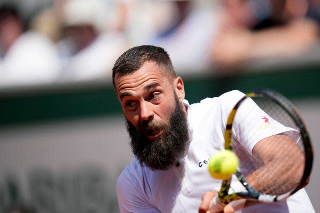 Benoit Paire hits a backhand