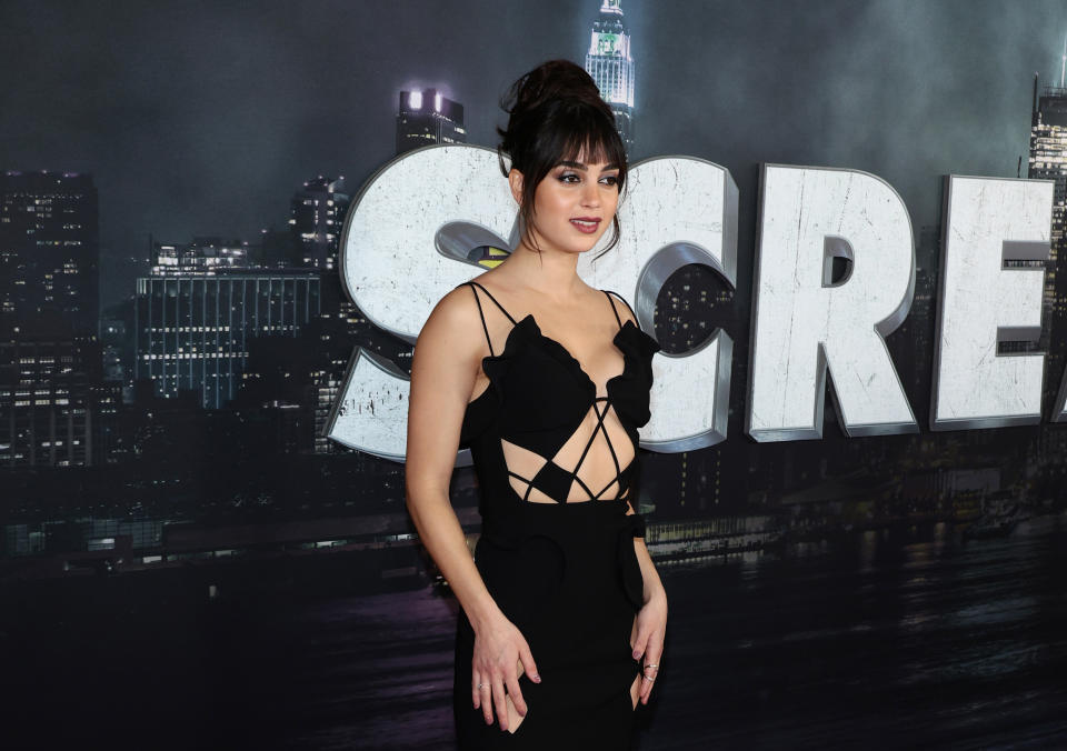 NEW YORK, NEW YORK - MARCH 06: Melissa Barrera attends the world premiere of Paramount's "Scream VI" at AMC Lincoln Square Theater on March 06, 2023 in New York City. (Photo by Dimitrios Kambouris/Getty Images)