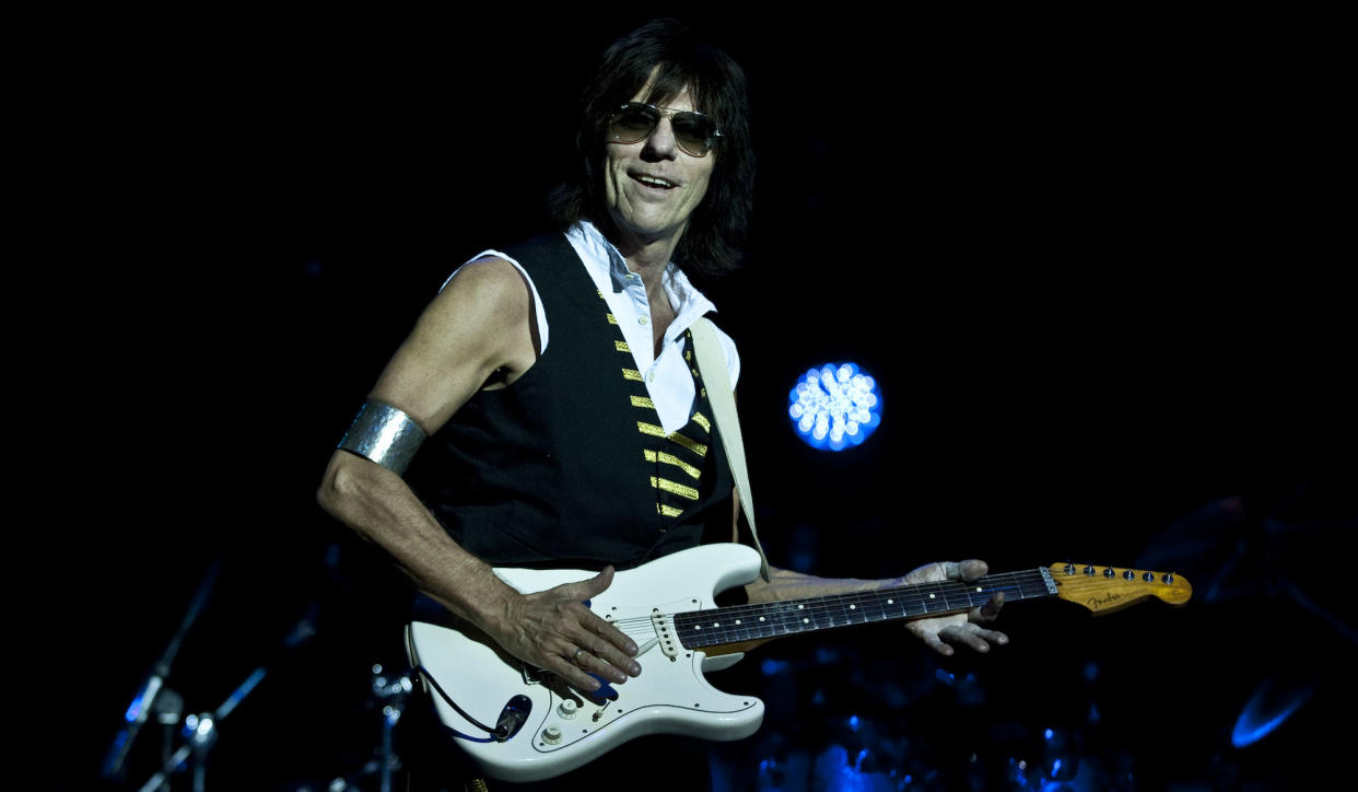  Jeff Beck performs onstage in Sao Paulo, Brazil on November 25, 2010. 