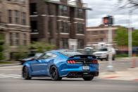 <p>Ford has ditched the Shelby's previous cross-drilled brake rotors in favor of solid-face discs. The new rotors do a better job dissipating heat and, according to Ford, costs less to replace.</p>