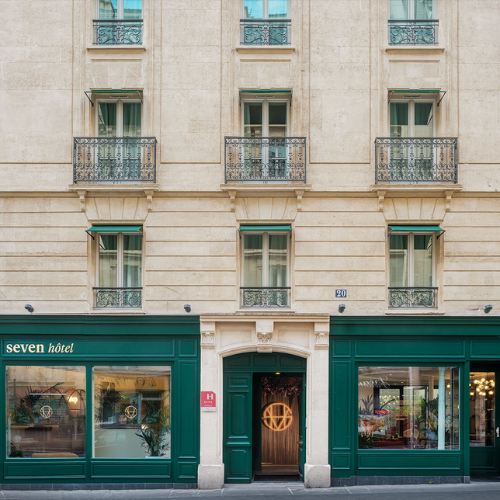 outside of the seven hotel in paris, france