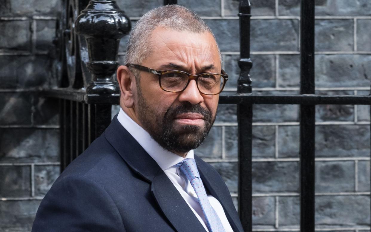 James Cleverly, the Home Secretary, leaves a Cabinet meeting in Downing Street earlier this month