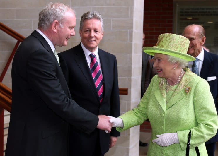 Martin McGuinness meets the Queen in 2012 [REX/Shutterstock]