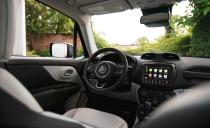<p>Inside, the Renegade features a fairly simple dashboard design, and the materials feel cheap for the nearly $35,000 asking price of our test car.</p>