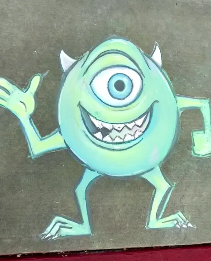 Plascencias Zeichnung von Mike Wazowski. - Copyright: Jessie Plascencia