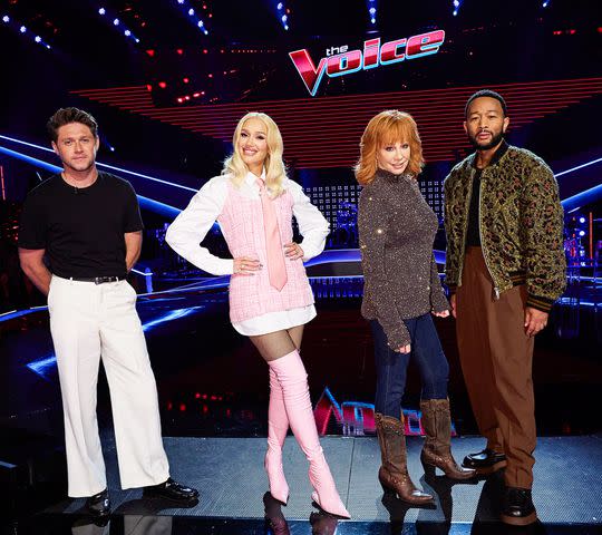 <p>Trae Patton/NBC via Getty</p> The Voice coaches