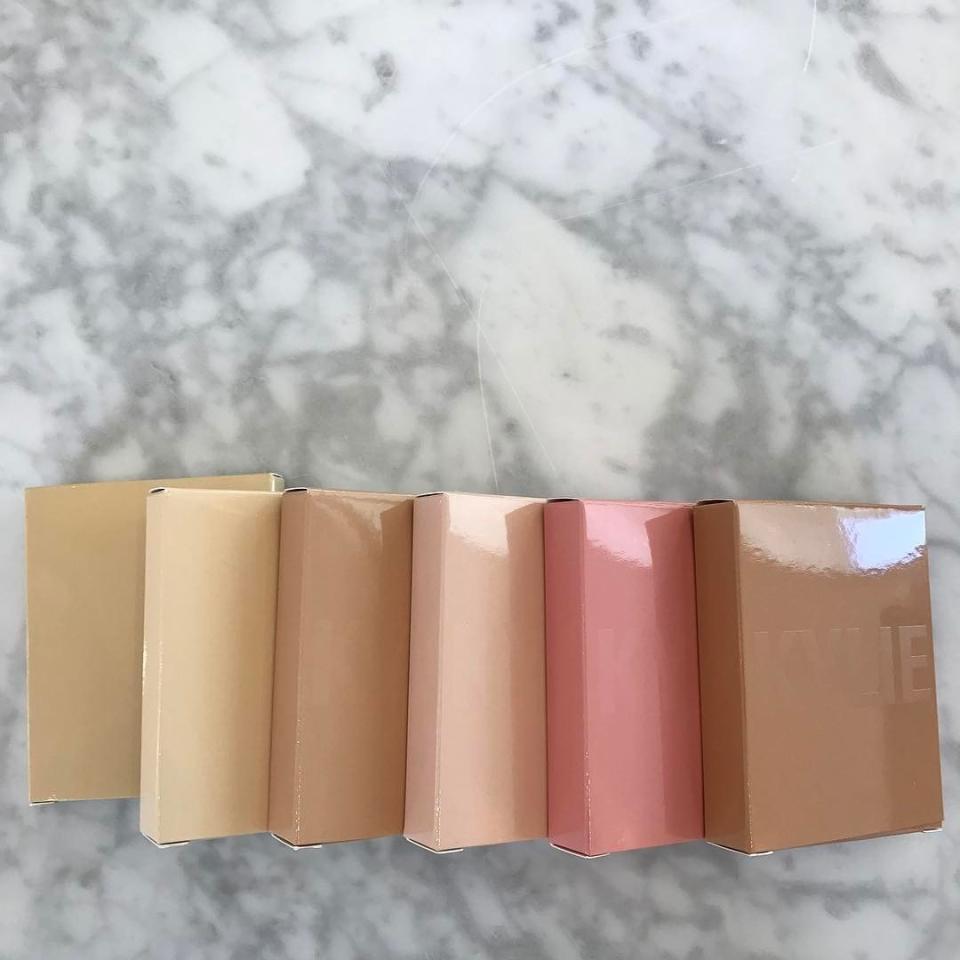 Kylie Jenner recommended a Kylie Cosmetics Kylighter for every skin tone in a recent post on her app.