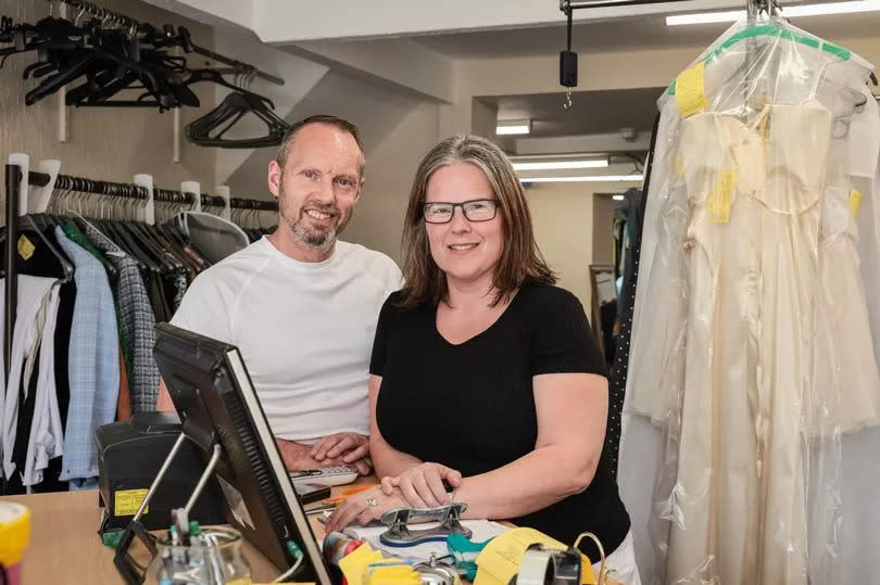 Anthony and Hanya Faulkner, owners of Sew Impressed in Tottington