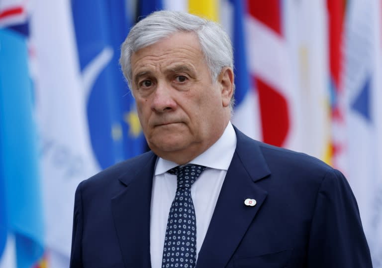 El ministro italiano Antonio Tajani llega a la reciente cumbre internacional sobre la paz en Ucrania, el 15 de junio de 2024 cerca de Lucerna, en Suiza (Ludovic Marin)