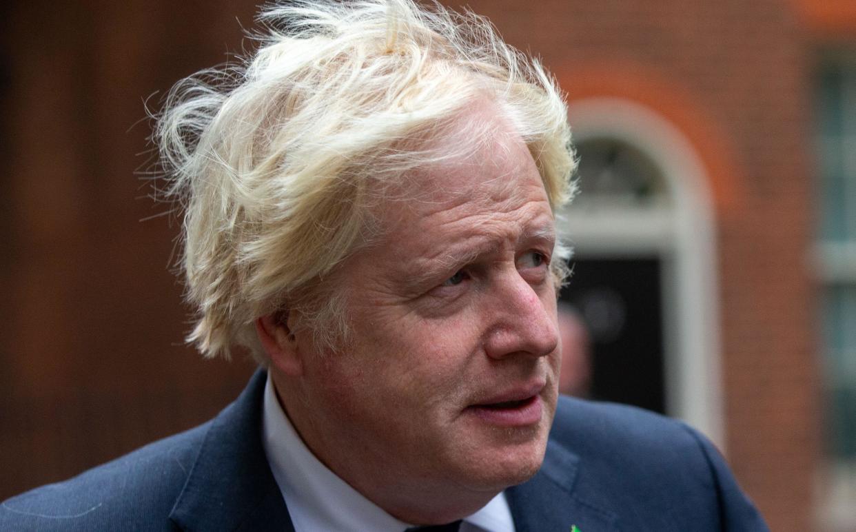 London, UK. November 12, 2023, London, England, United Kingdom: Former UK Prime Minister BORIS JOHNSON arrives at Downing Street ahead of Remembrance Sunday ceremony. (Credit Image: © Tayfun Salci/ZUMA Press Wire) EDITORIAL USAGE ONLY! Not for Commercial USAGE! Credit: ZUMA Press, Inc./Alamy Live News