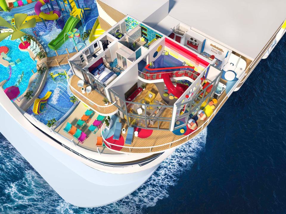 A rendering of Royal Caribbean International's Icon of the Seas cruise ship.