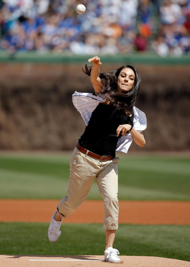 Stars Throwing the First Pitch at Baseball Games