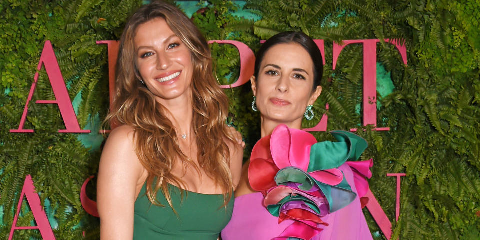 <p>Gisele and Livia Firth attend the Green Carpet Fashion Awards.</p>