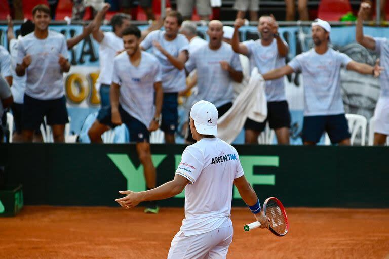 El desahogo de Sebastián Báez tras vencer a Dmitry Popko en febrero, en los Qualifiers