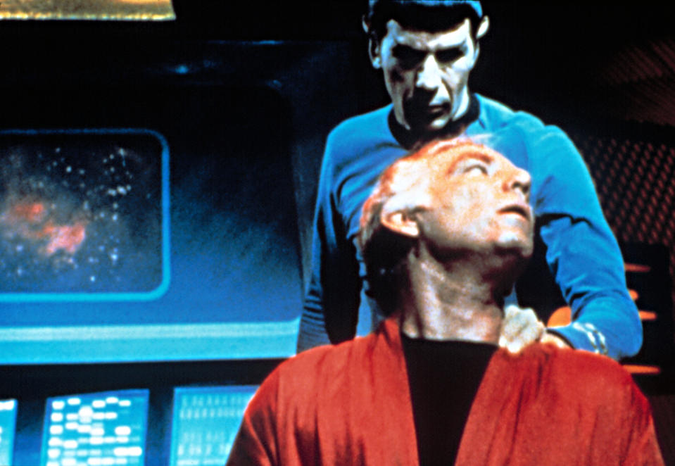 Nimoy as Spoke using the nerve pinch