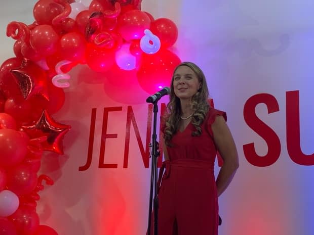 Former Kanata North Coun. Jenna Sudds succeeded in keeping the riding red, after she replaced the veteran Liberal MP Karen McCrimmon. (Natalia Goodwin/CBC - image credit)