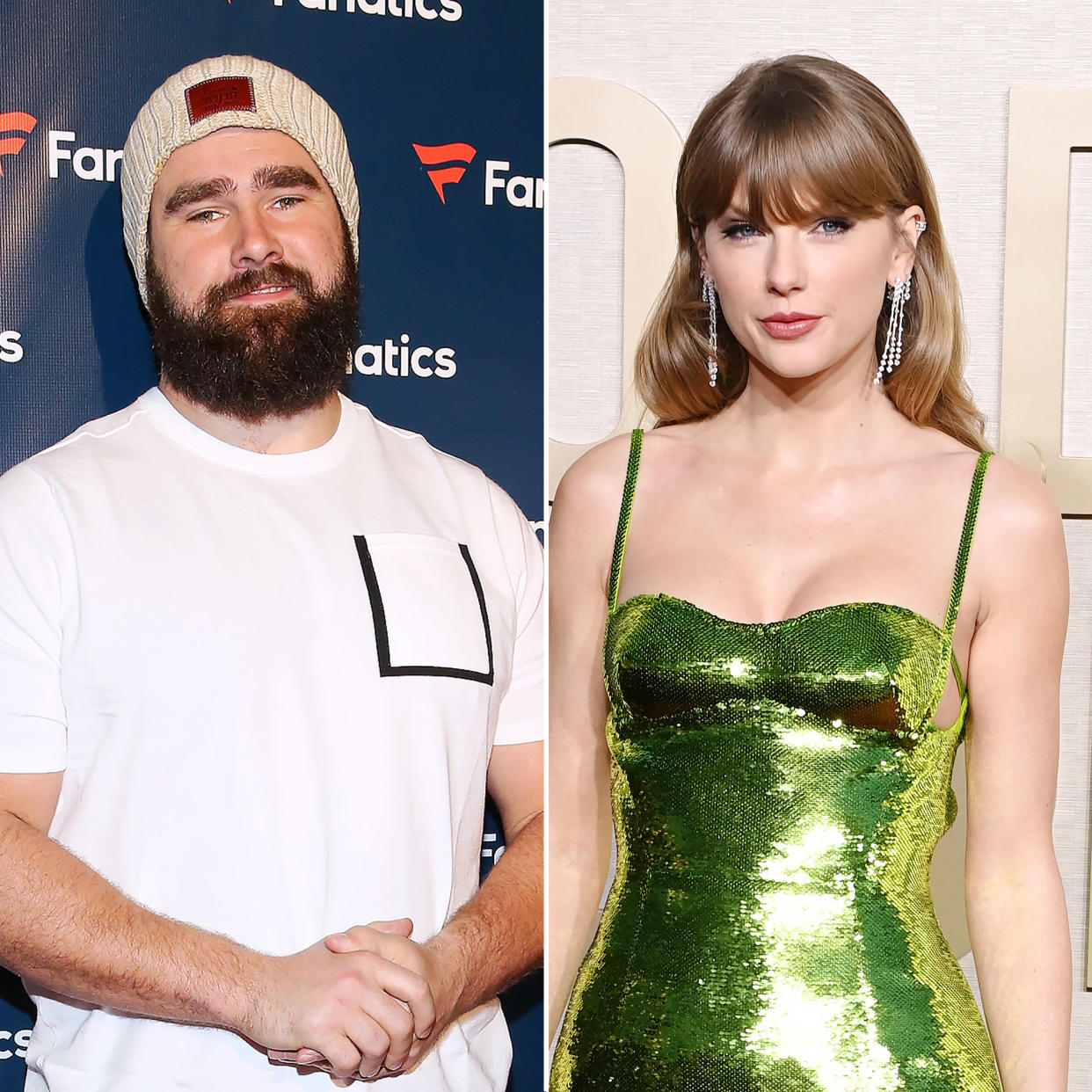 Jason Kelce High-Fives Taylor Swift Helps Bills Fan Show Off Sign After Jumping Into Stands