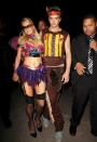 Paris Hilton sported a skimpy fairy outfit while her boyfriend River Viiperi dressed as an Indian for the party at the Playboy Mansion. The costumes were their second of the weekend since they dressed as Alice from "Alice in Wonderland" and the Mad Hatter on Friday for a private bash in Beverly Hills. (10/28/2012)