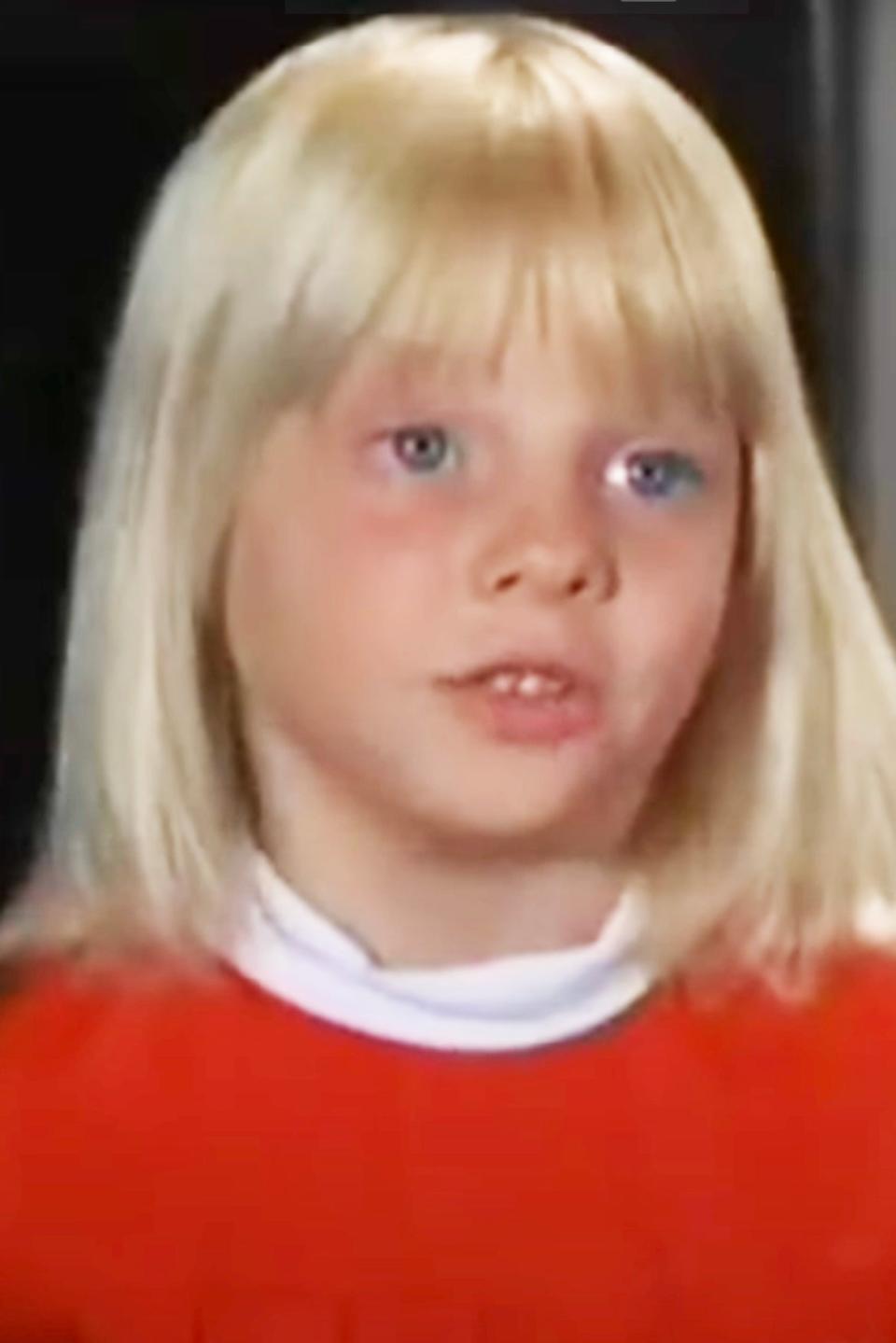 Young Jodie Foster with bob haircut from a movie scene