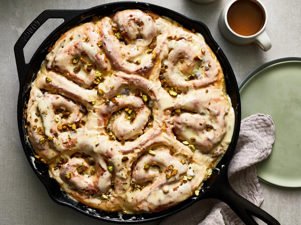 Pistachio Tahini Cinnamon Rolls