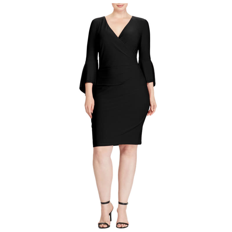 <a rel="nofollow noopener" href="https://rstyle.me/n/cxg52xchdw" target="_blank" data-ylk="slk:Bell Sleeve Faux Wrap Dress, Lauren by Ralph Lauren, $140Tiered bell sleeves put a forward spin on this figure-flattering shape.;elm:context_link;itc:0;sec:content-canvas" class="link ">Bell Sleeve Faux Wrap Dress, Lauren by Ralph Lauren, $140<p>Tiered bell sleeves put a forward spin on this figure-flattering shape.</p> </a>