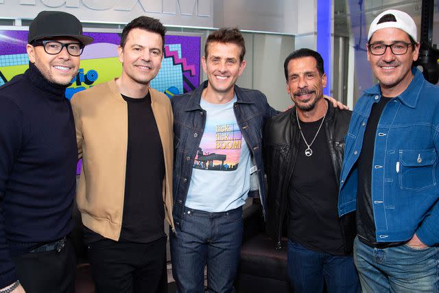 <p>Santiago Felipe/Getty</p> Donnie Wahlberg, Jordan Knight, Joey McIntyre, Danny Wood and Jonathan Knight of New Kids on the Block