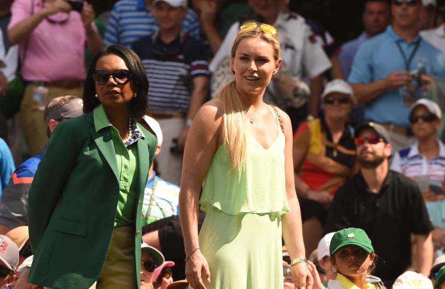 Auch weitere amerikanische Prominenz lässt sich blicken. Die ehemalige US-Außenministerin Condoleezza Rice (l.) hat scheinbar ein Faible für den Golfsport