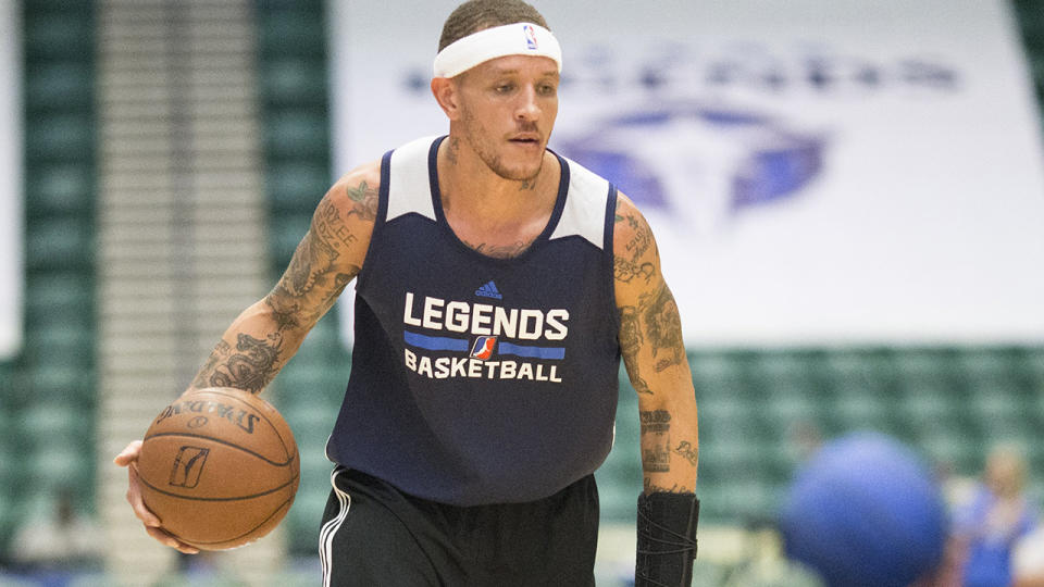 Delonte West, pictured here on court during a workout in 2015. 