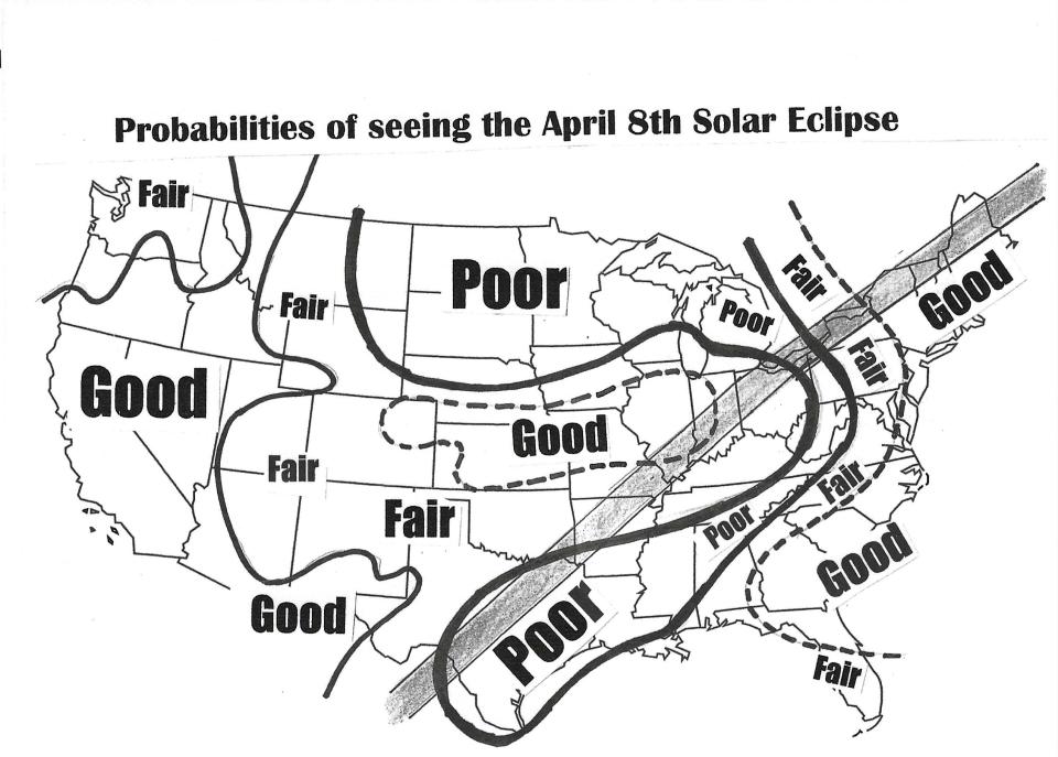 weather map for april 8 shows differing conditions over the U.S. with more favorable conditions in the north-east.