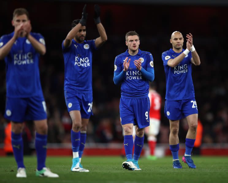 Leicester City players were disappointed at the final whistle