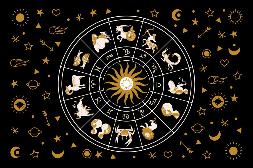The 12 signs of the Zodiac figure into the practice of astrology.