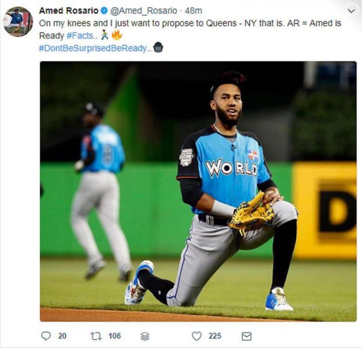 (Amed Rosario on Twitter)