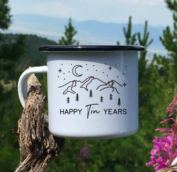 Tin Year Anniversary Mug