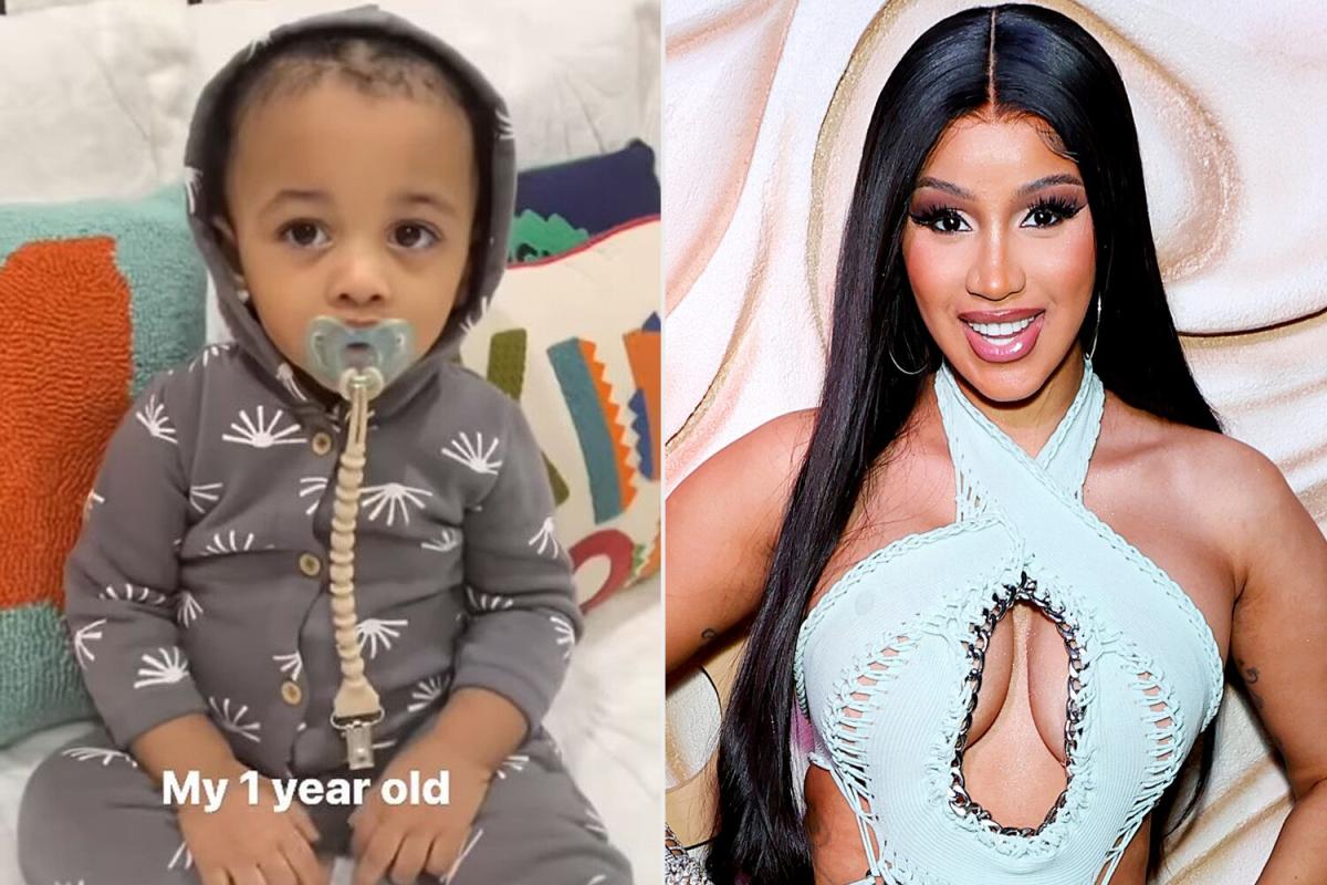 Cardi B and Family Wear Custom Denim For Wave's Birthday