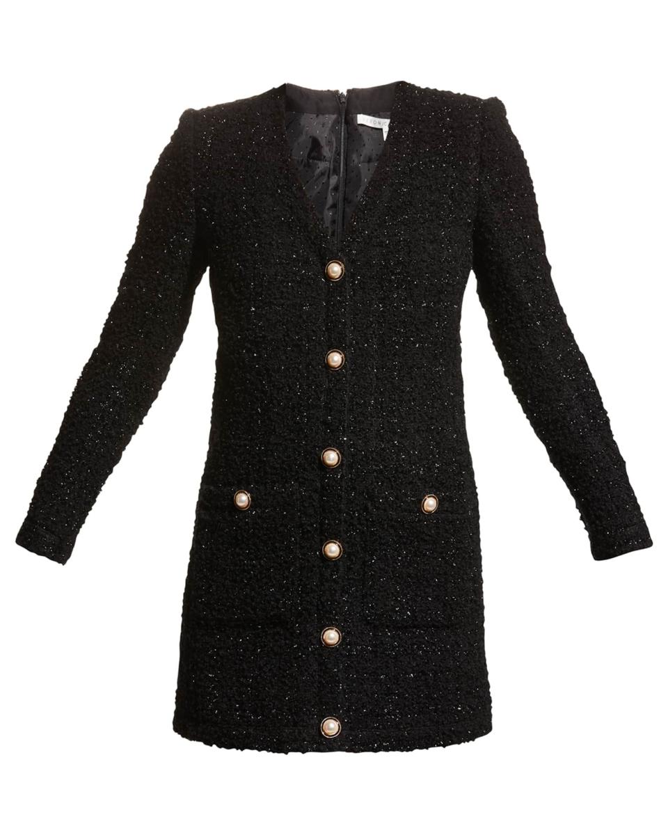 14) Kenai Sparkly Button-Front Blazer Dress