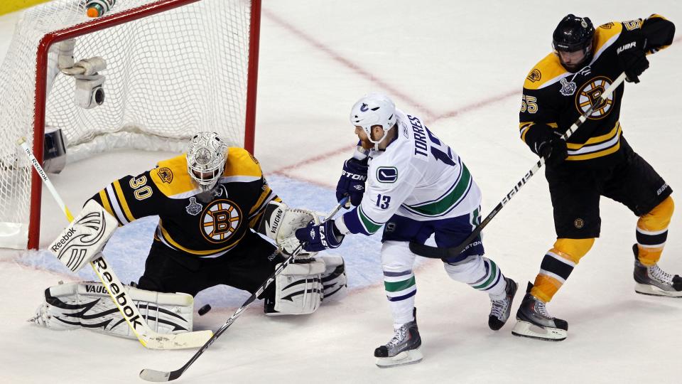 Tim Thomas shut the door on the Canucks' best chance to win a Cup. (Bruce Bennett/Getty Images)