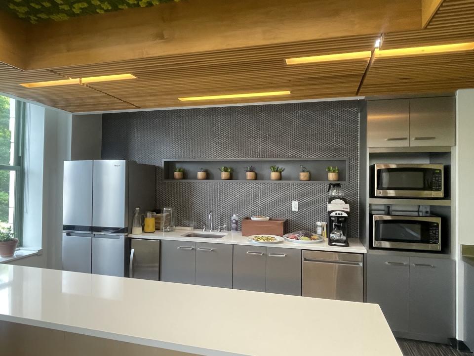 The kitchen on the second floor of the University of Louisville's new downtown campus.