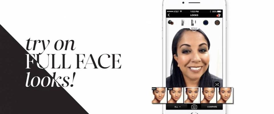 Sephora app, powered by ModiFace