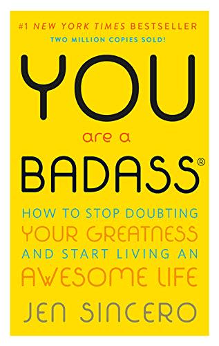 the self-help book titled you are a badass on a white background