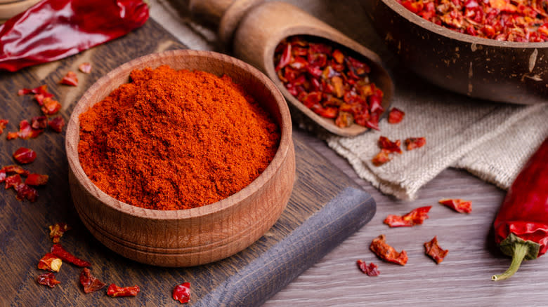 Bowl of Cayenne powder