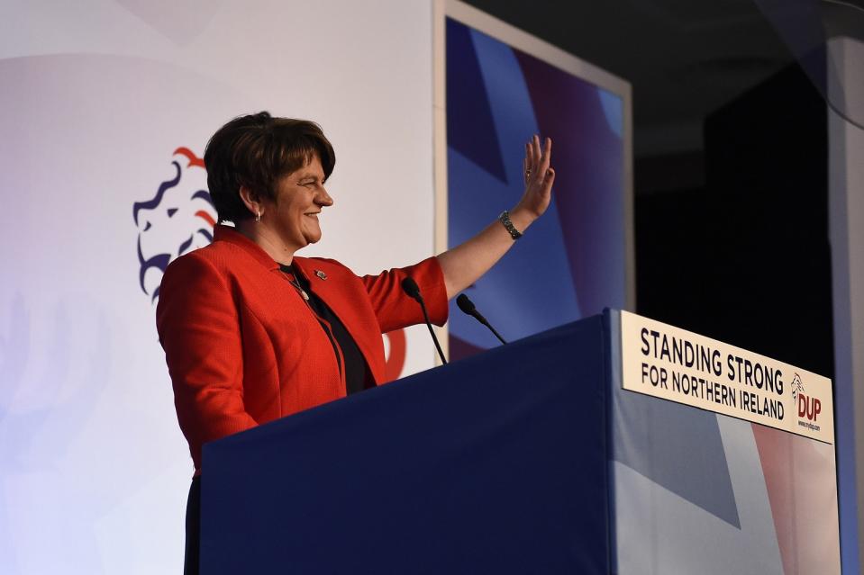 DUP leader Arlene Foster has warned Mrs May’s Brexit deal will undermine the Union. (PA).