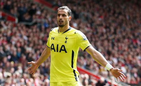 Football - Southampton v Tottenham Hotspur - Barclays Premier League - St Mary's Stadium - 25/4/15 Tottenham's Nacer Chadli celebrates scoring their second goal Action Images via Reuters / Matthew Childs