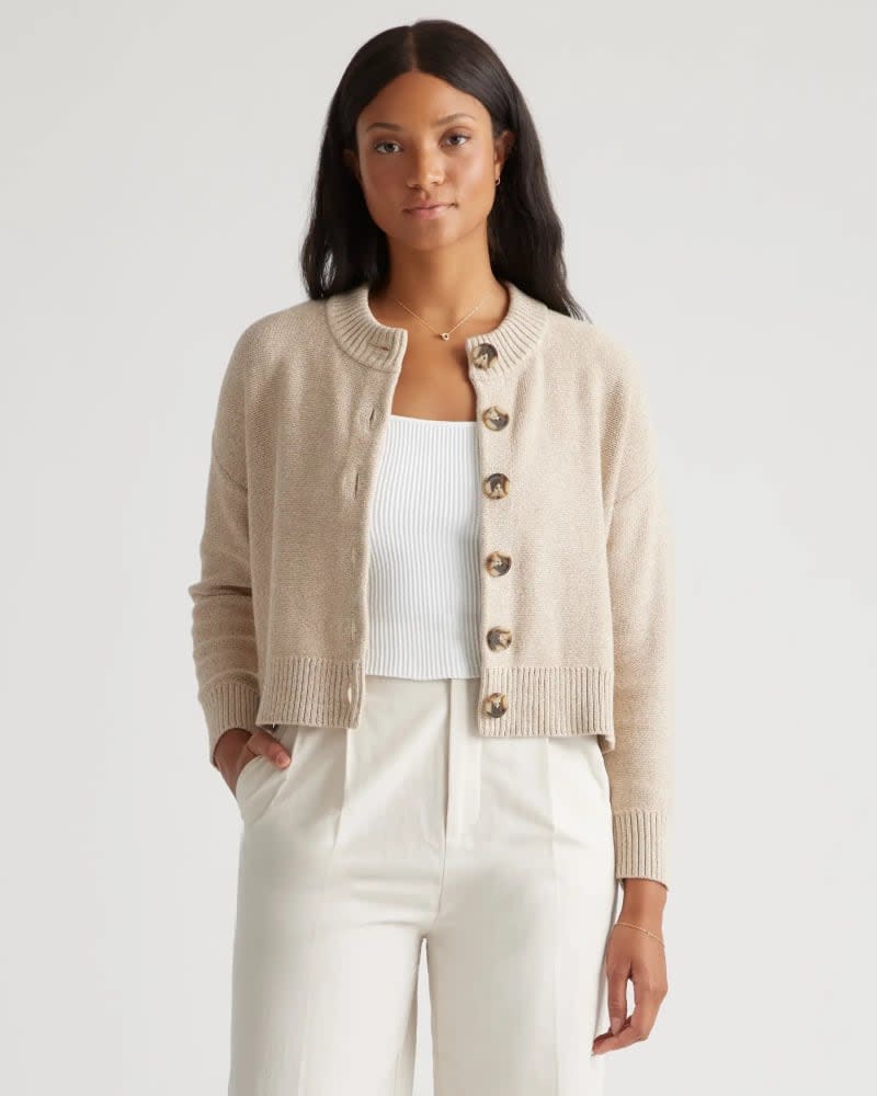 100% Organic Cotton Cropped Cardigan