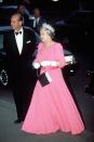 <p>During an official visit to Hungary, Queen Elizabeth stuns in a bright pink gown and tiara. </p>