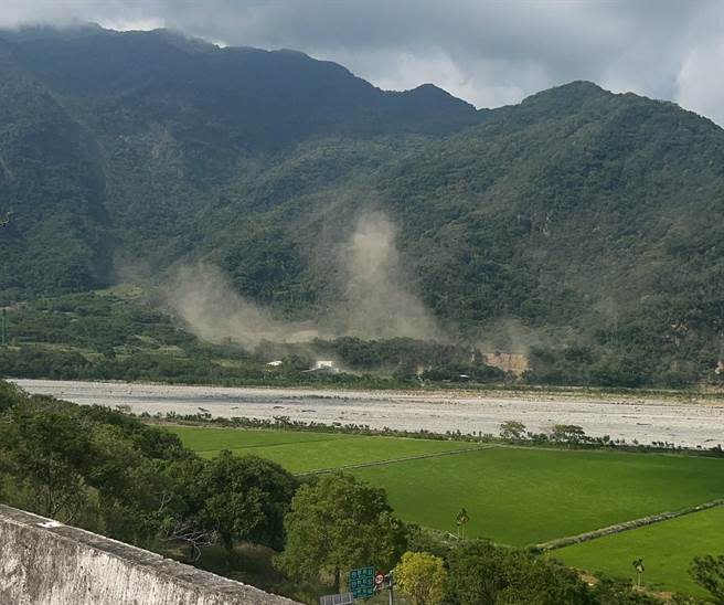 918台東池上發生6.8強震，海端鄉驚現走山一幕。（民眾提供）