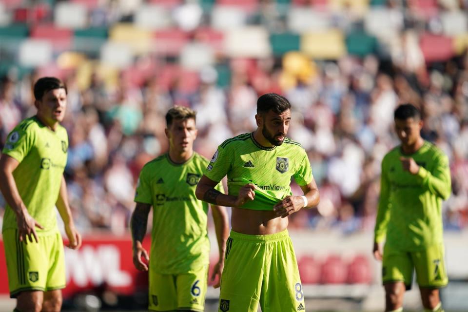 Manchester United were 4-0 down at half-time in Brentford (John Walton/PA) (PA Wire)