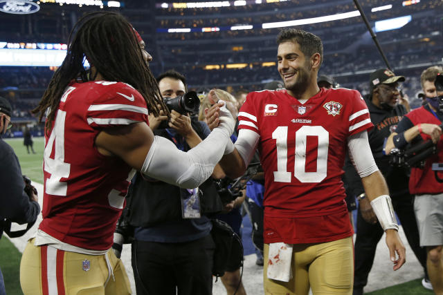 49ers hang on over Cowboys 23-17 in chaotic wild-card finish