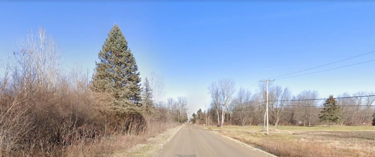 Wahrman Road in Huron Township near where a shooting occurred during the weekend.