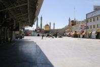 General view of the closed Shrine of Fatima Masumeh, following the outbreak of coronavirus disease (COVID-19), in Qom