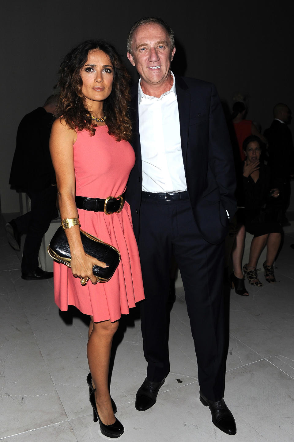 PARIS, FRANCE - OCTOBER 04:  Salma Hayek and Francois-Henri Pinault attend the Alexander McQueen Ready to Wear Spring / Summer 2012 show during Paris Fashion Week  on October 4, 2011 in Paris, France.  (Photo by Pascal Le Segretain/Getty Images)